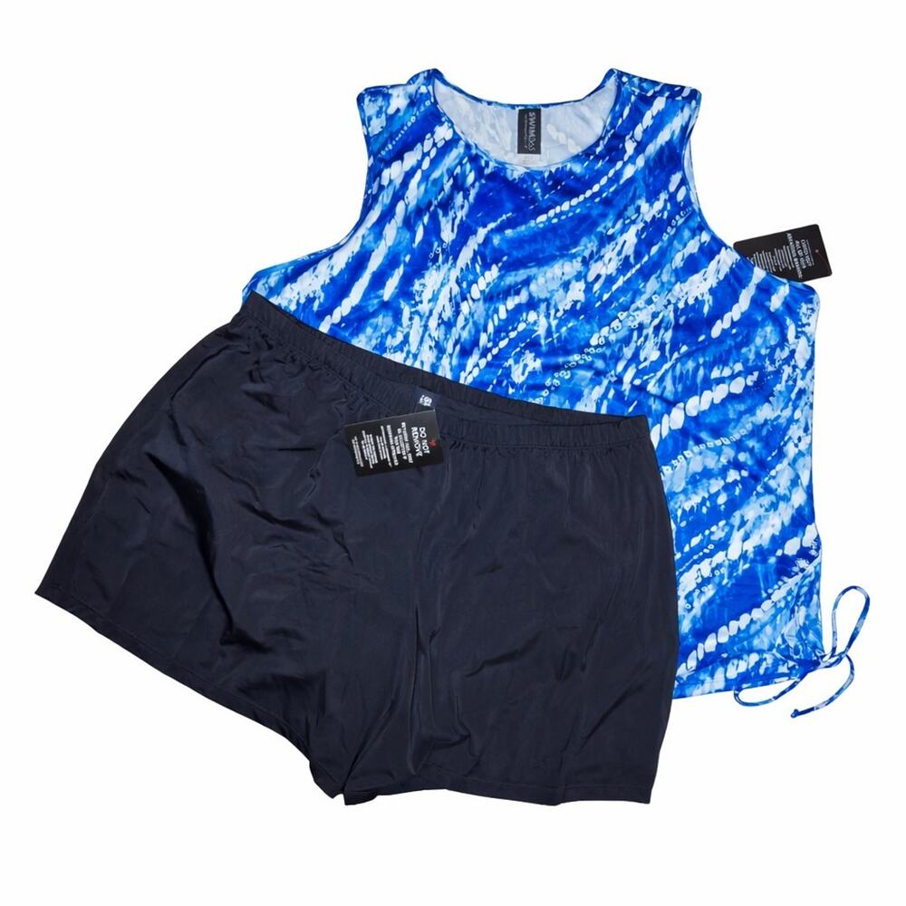 Swimsuits For All Swim 365 Plus Chlorine Resistant Swim Tank Short Set 22 24